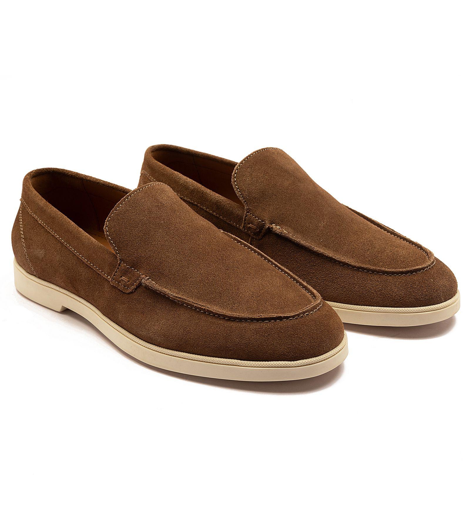 'FALDO' Suede Leather Slip-on Casual Loafer Shoes by THOMAS CRICK