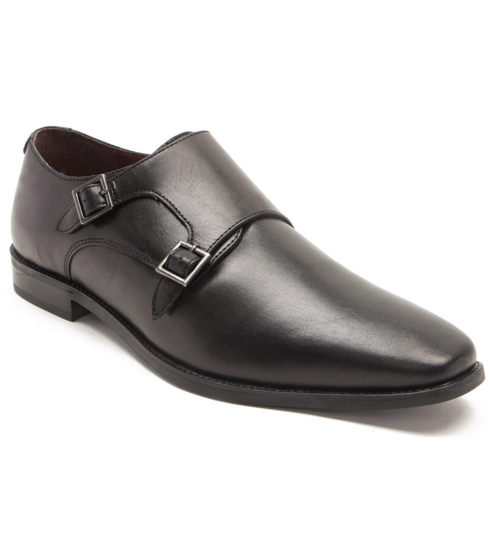 'Fetz' Twin Strap Monk Formal Leather Shoe by THOMAS CRICK