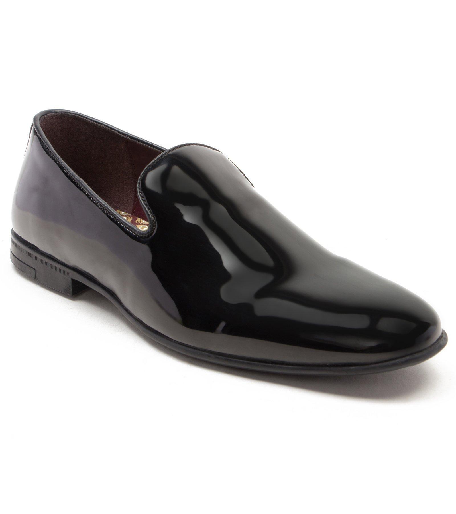 'Frankie' Patent Black Formal Patent Leather Loafer Men's Shoe by THOMAS CRICK