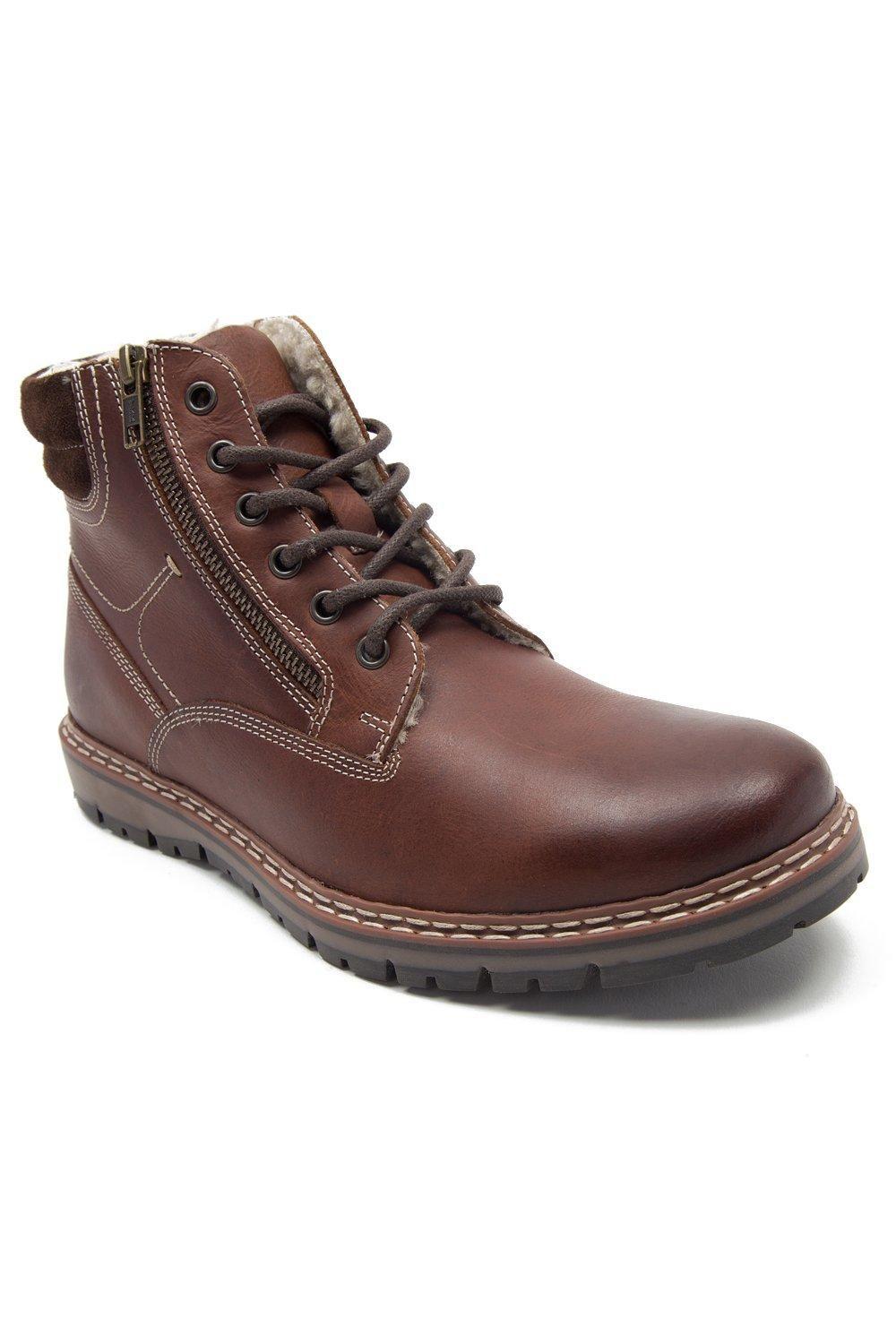'Sawston' Casual Leather Zip Boots by THOMAS CRICK