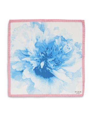 Large Flower Silk Pocket Square by THOMAS PINK