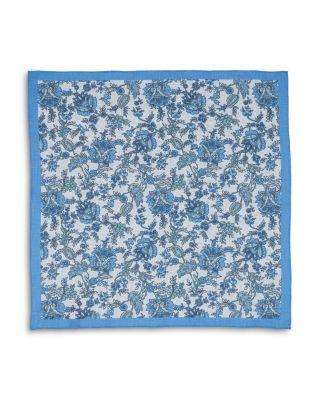 Linen Floral Pocket Square by THOMAS PINK