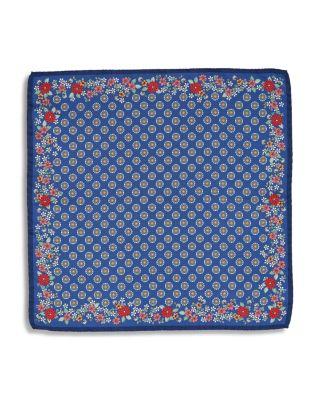 Medallion Floral Pocket Square by THOMAS PINK