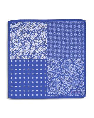 Pattern Quadrant Pocket Square by THOMAS PINK