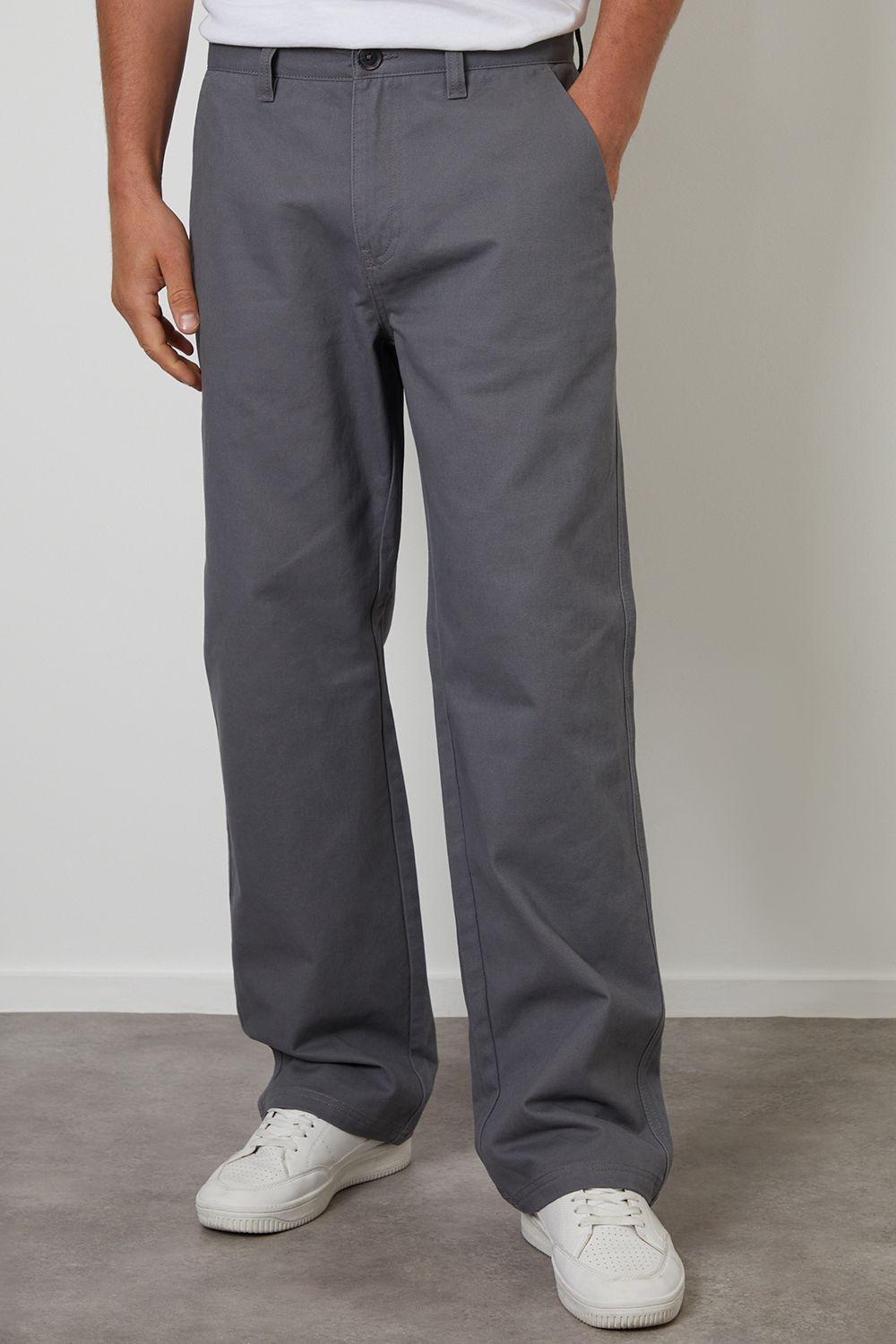Baggy Fit Chino Trousers by THREADBARE