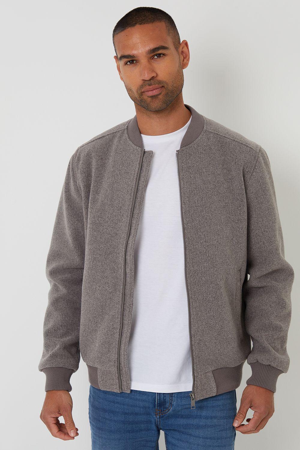 Brushed Bomber Jacket by THREADBARE