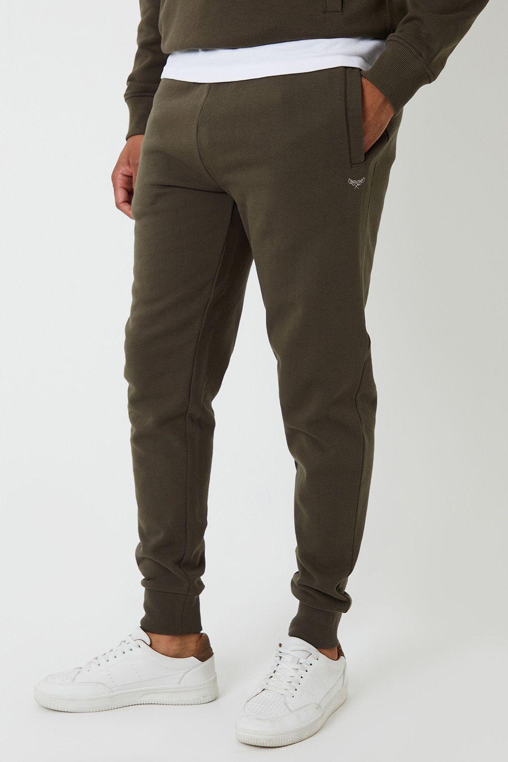 Cotton Blend Regular Fit Joggers by THREADBARE