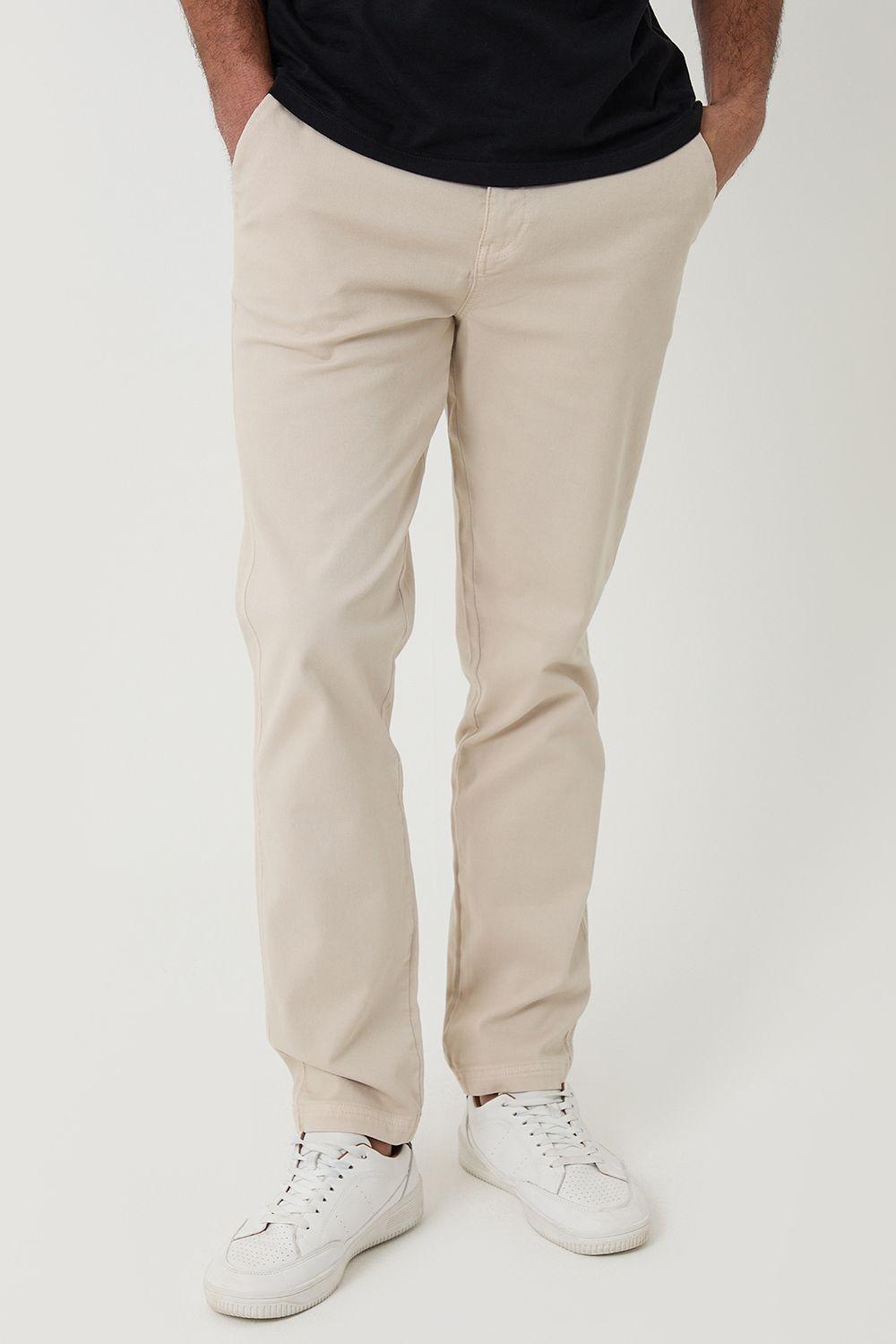 Cotton Elasticated Waist Chino Trousers by THREADBARE