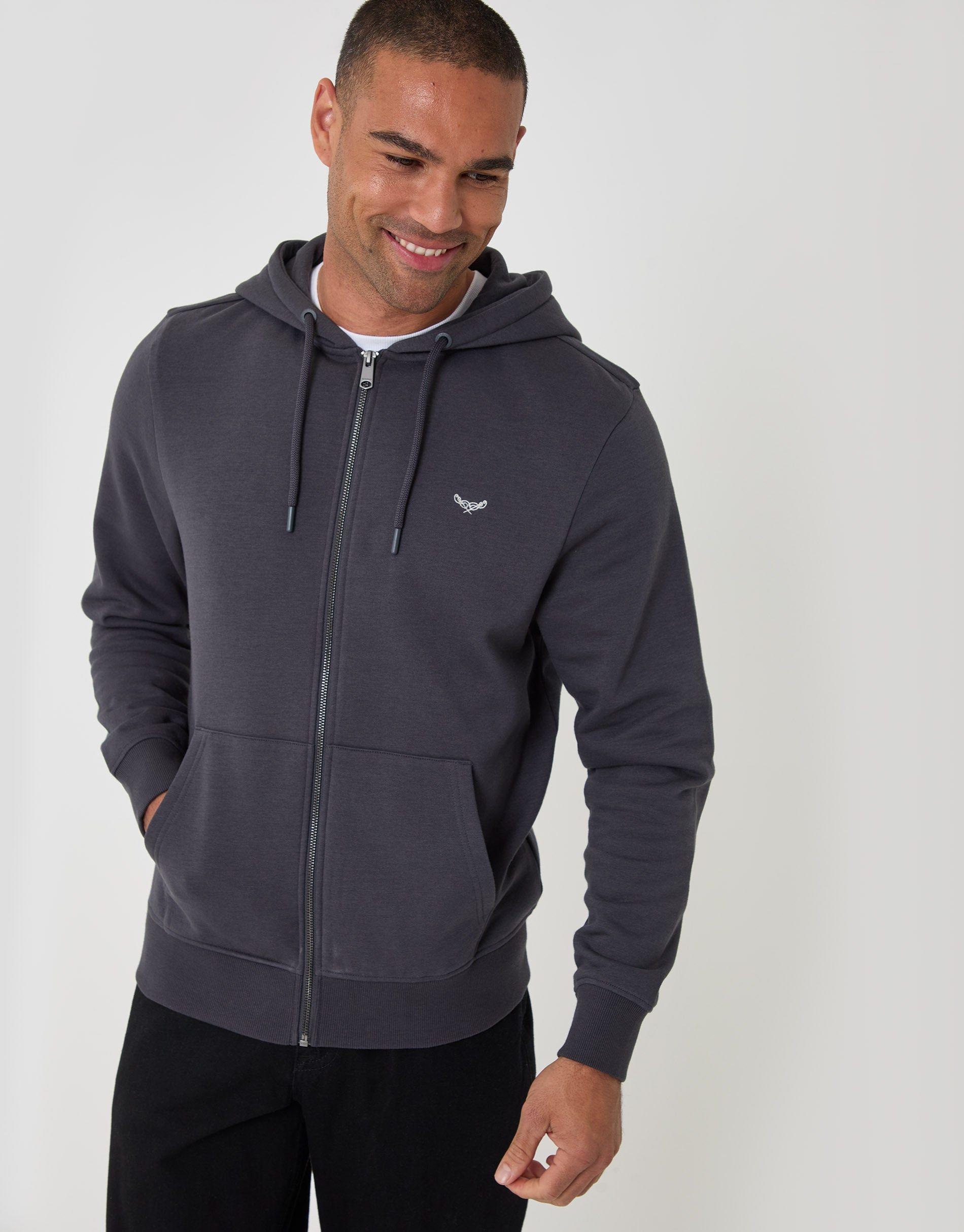 Cotton Rich Zip Through Hoodie by THREADBARE