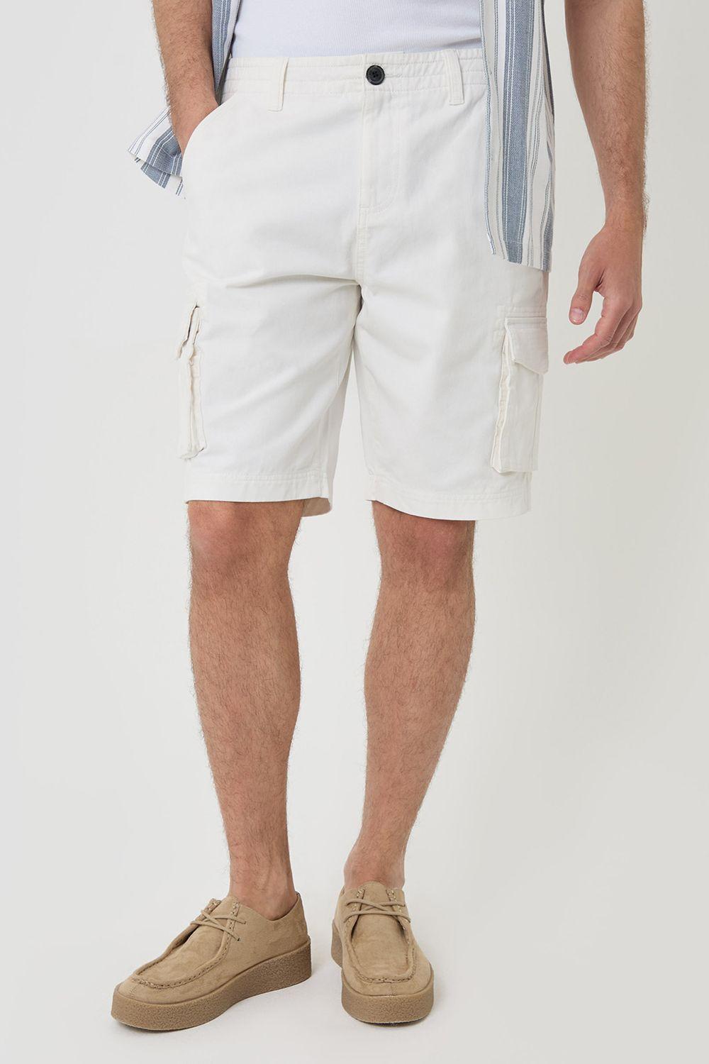 Cotton Twill Cargo Shorts by THREADBARE