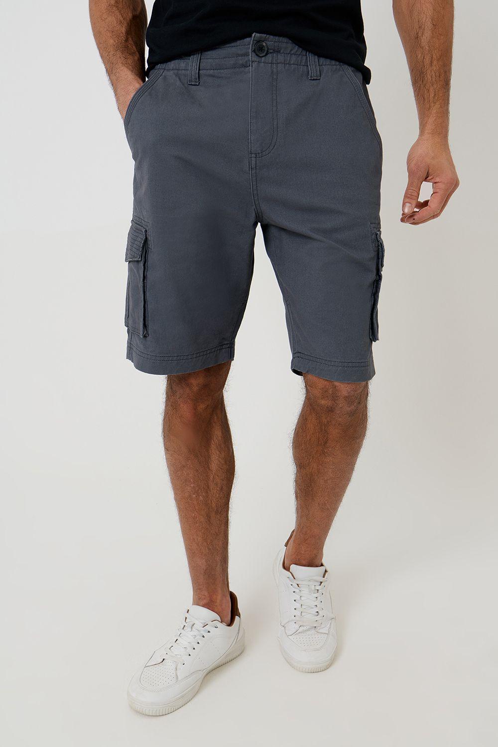 Cotton Twill Cargo Shorts by THREADBARE
