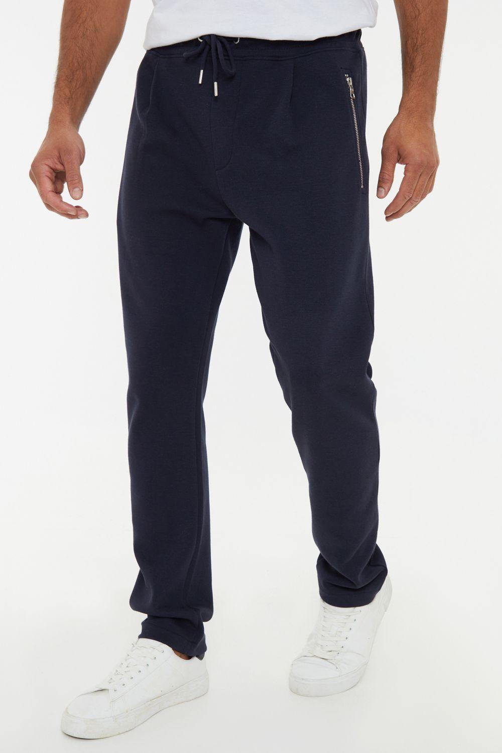 'Crackley' Open Hem Pique Joggers by THREADBARE