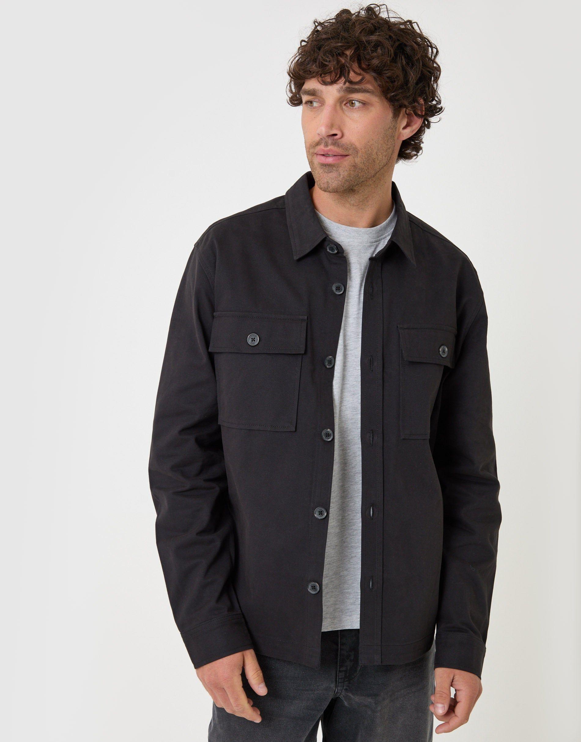 Curved Hem Cotton Shacket by THREADBARE