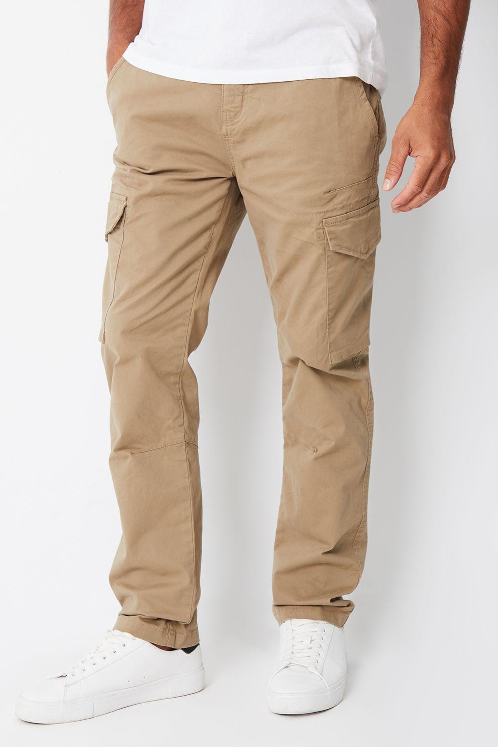 'Drill' Cotton Cargo Trousers With Stretch by THREADBARE 'Drill' Cotton Cargo Trousers With Stretch by THREADBARE
