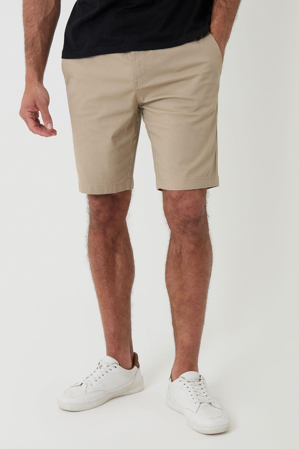 Elasticated Waist Stretch Chino Shorts by THREADBARE