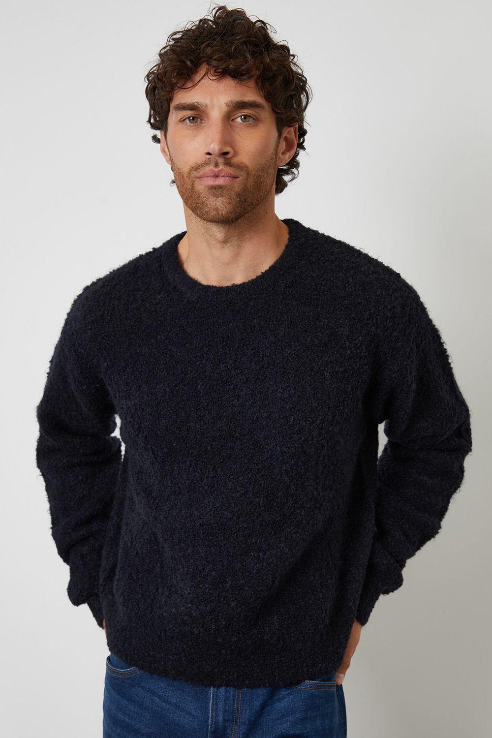 Fluffy Knit Crew Neck Jumper by THREADBARE