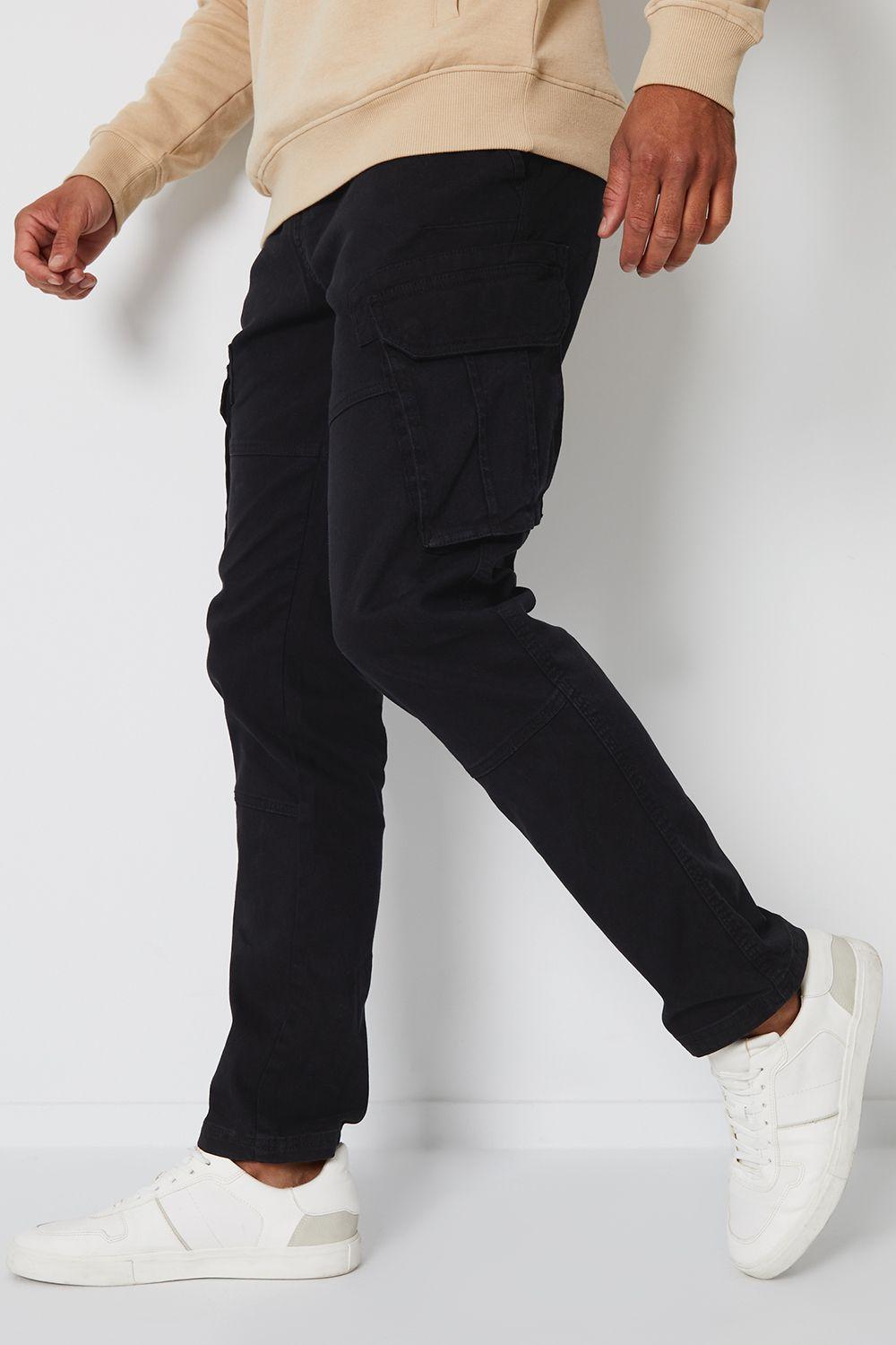 'Freeze' Cotton Cargo Pocket Trousers With Stretch by THREADBARE