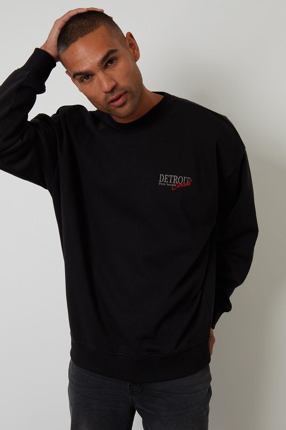 Graphic Print Crew Neck Sweatshirt by THREADBARE