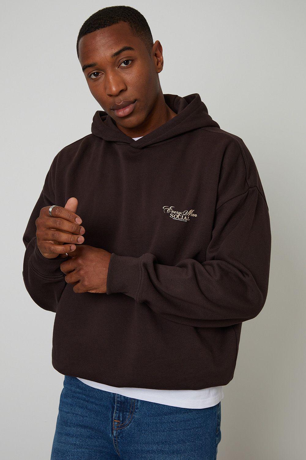 Graphic Print Hoodie by THREADBARE