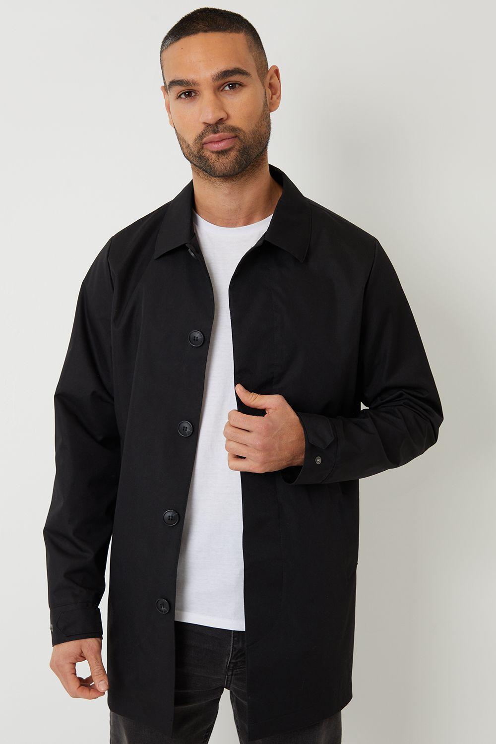 'Gretna' Showerproof Longline Tailored Mac by THREADBARE