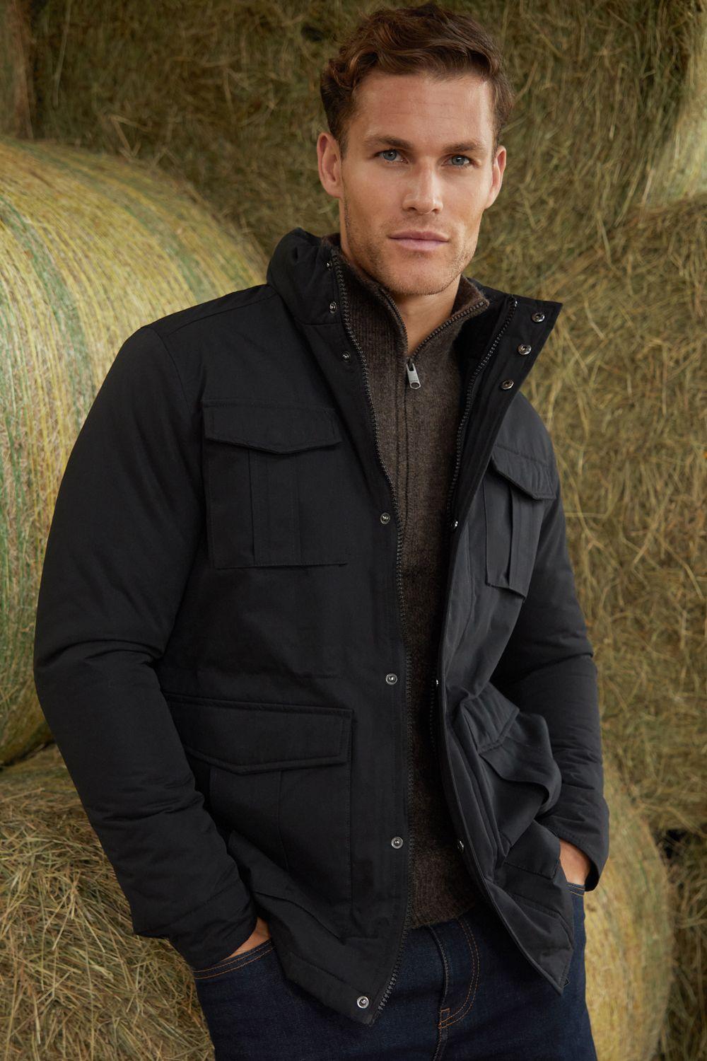 'Holroyd' Funnel Neck Utility Coat by THREADBARE