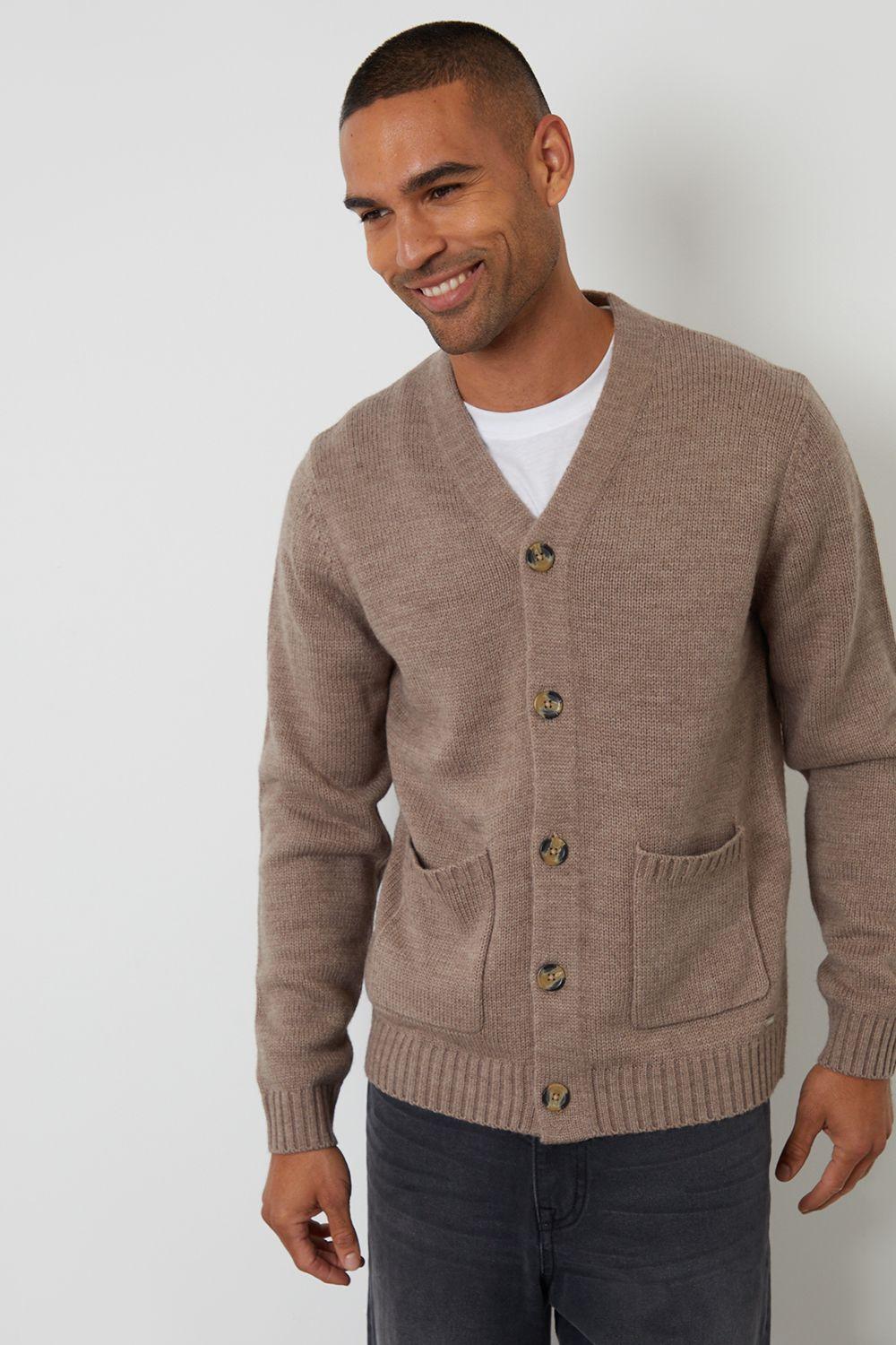 Knitted V-Neck Cardigan by THREADBARE