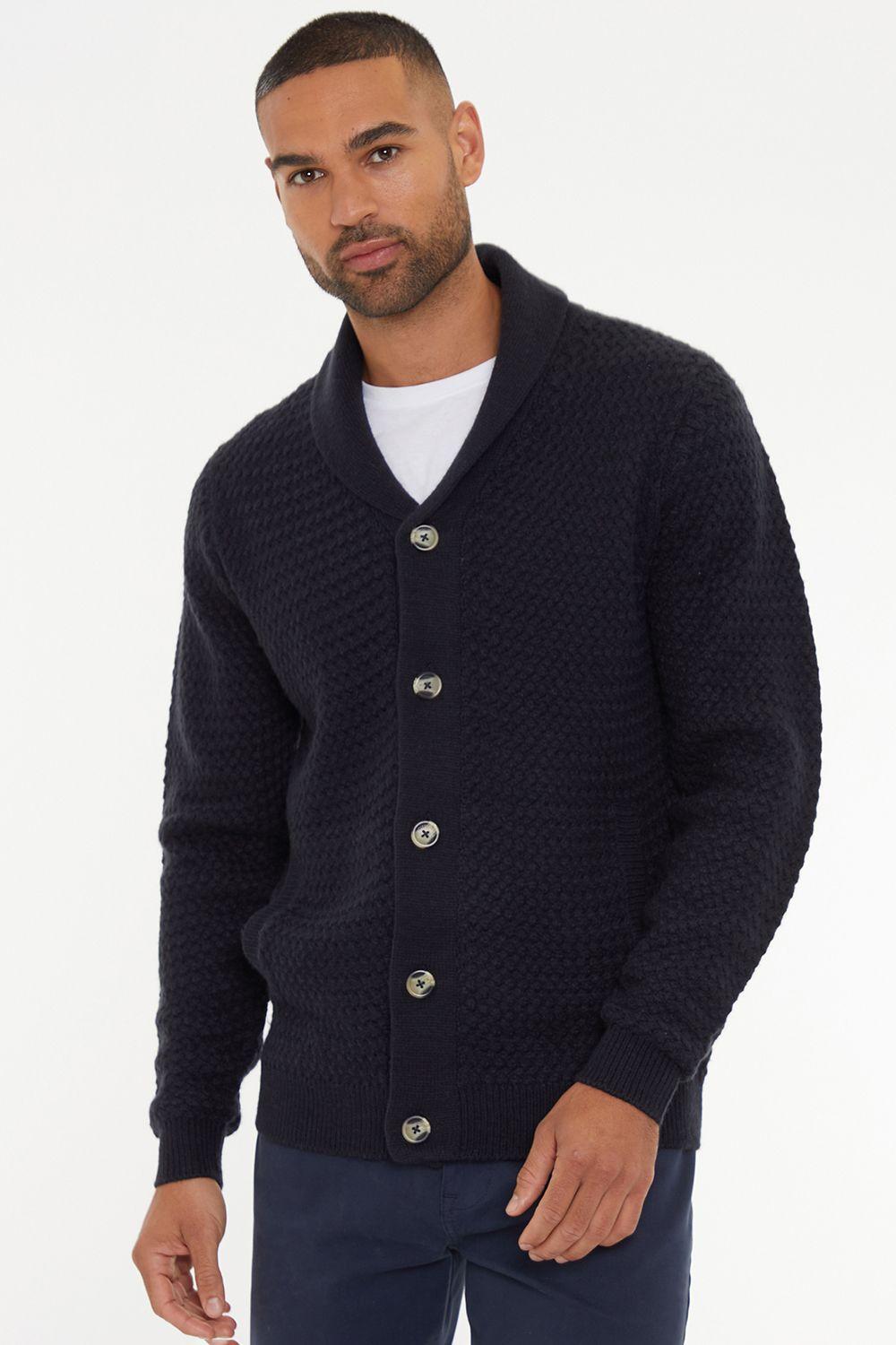 'Lindow' Shawl Collar Knitted Cardigan by THREADBARE