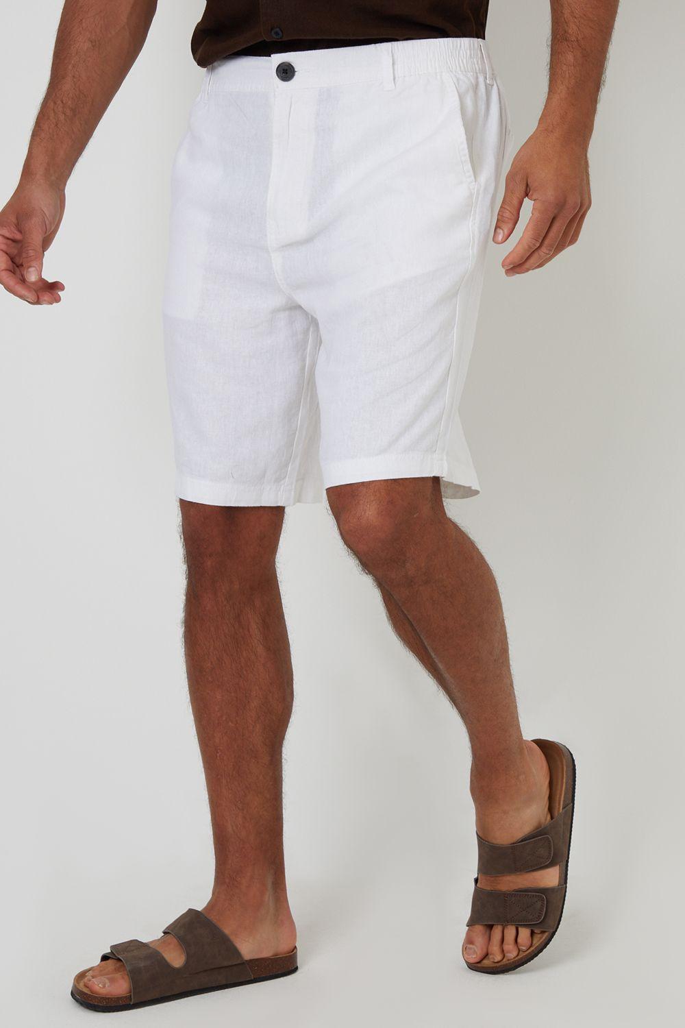 Linen Blend Chino Shorts by THREADBARE