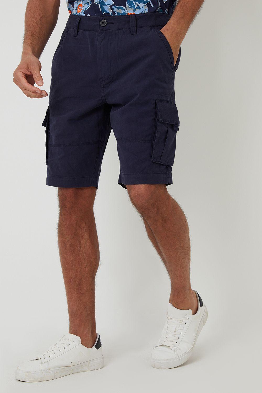 'Manchester' Cotton Cargo Shorts by THREADBARE