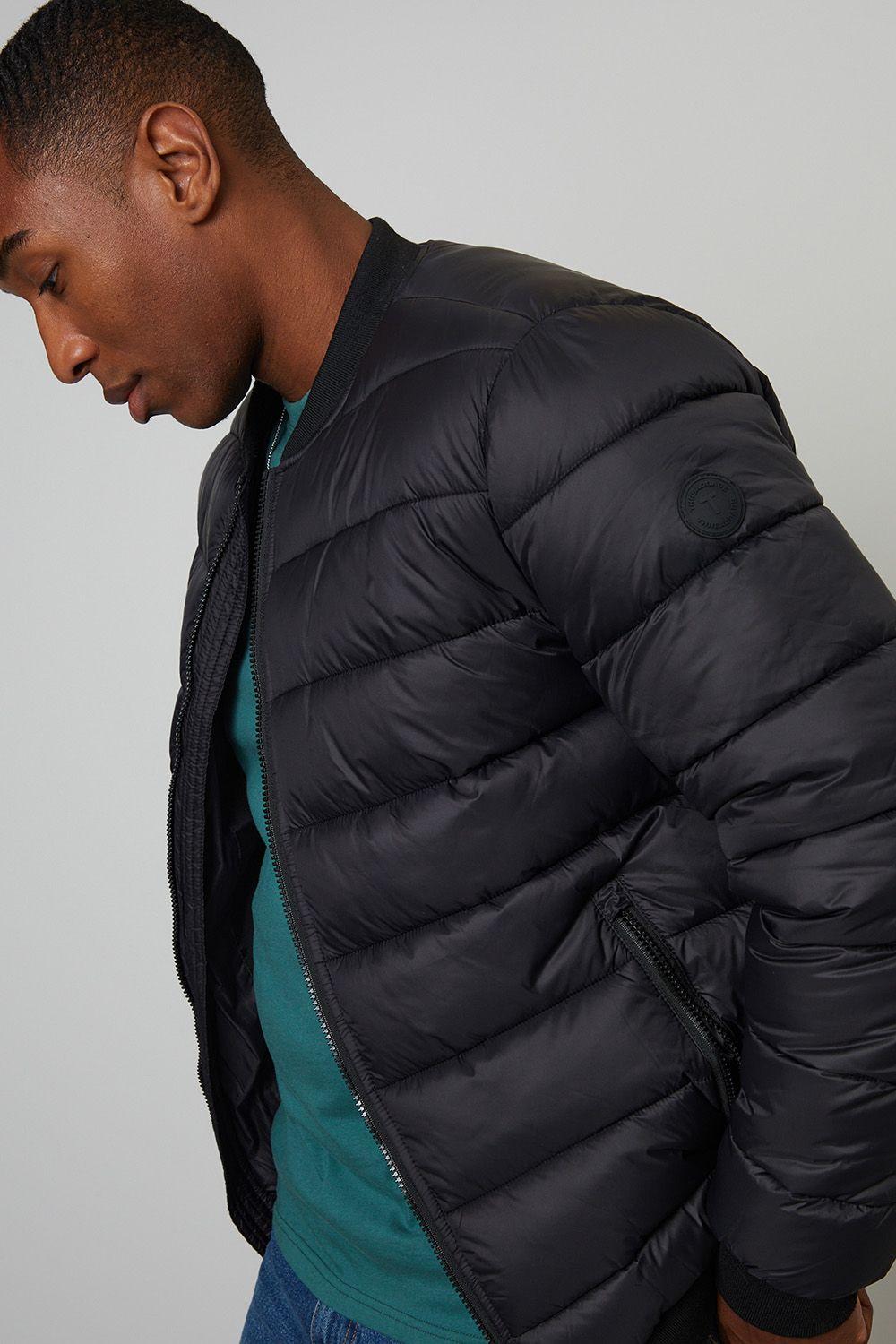 Quilted Bomber Jacket by THREADBARE