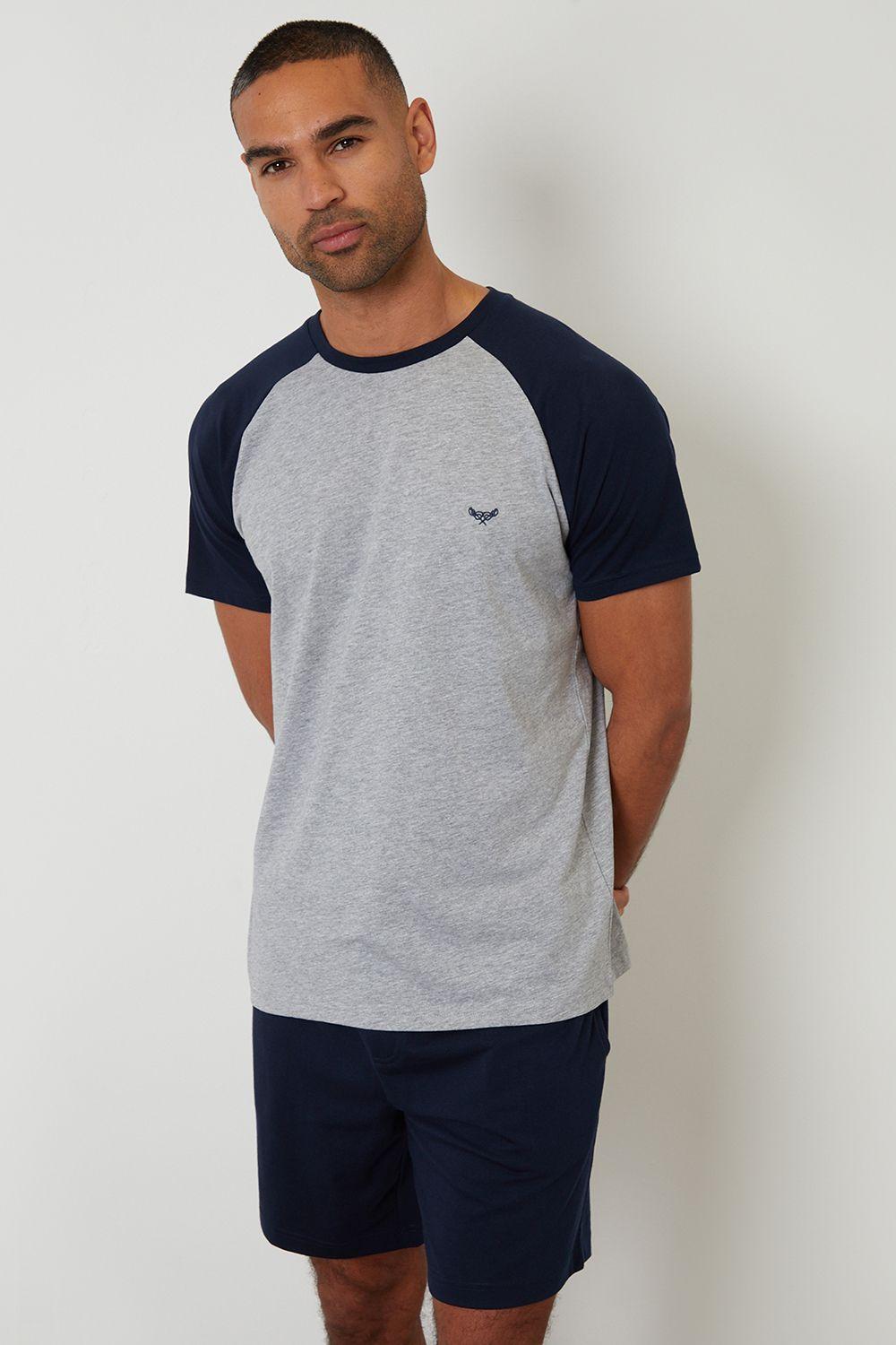 Raglan Short Sleeve Top & Shorts Lounge Set by THREADBARE