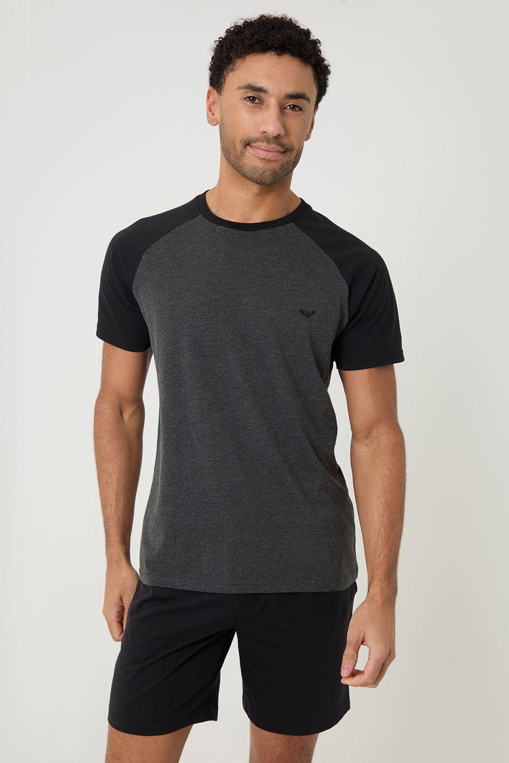 Raglan Short Sleeve Top & Shorts Lounge Set by THREADBARE