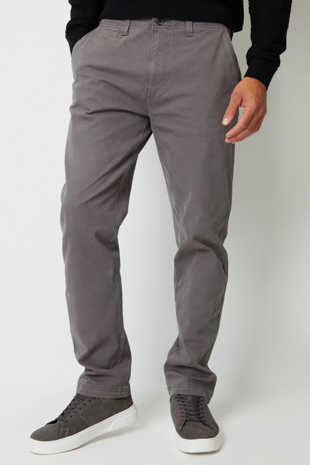 'Ravello' Straight Leg Canvas Trousers With Stretch by THREADBARE