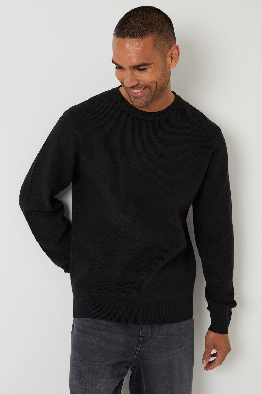 Rib Knit Crew Neck Jumper by THREADBARE