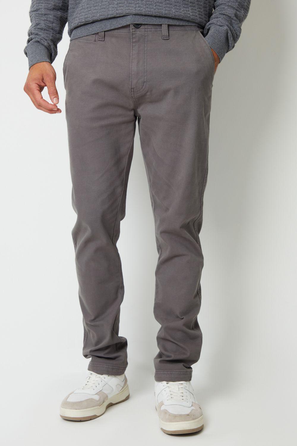 'Salerno' Slim Fit Canvas Trousers With Stretch by THREADBARE