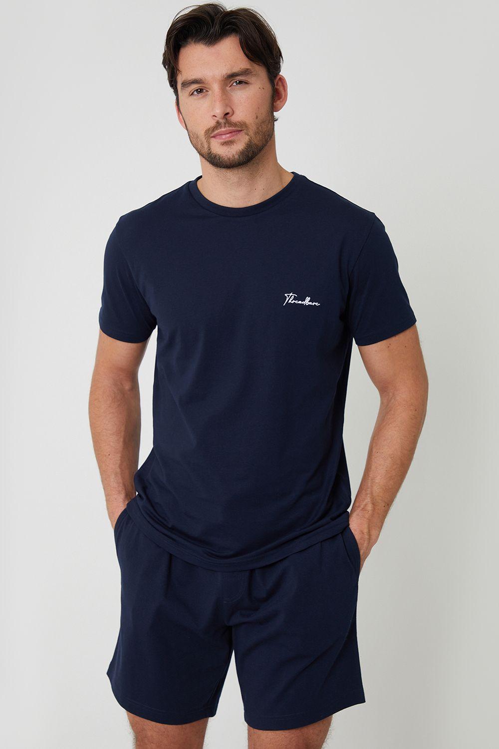 Script Logo Short Lounge Set (2-Piece Set) by THREADBARE
