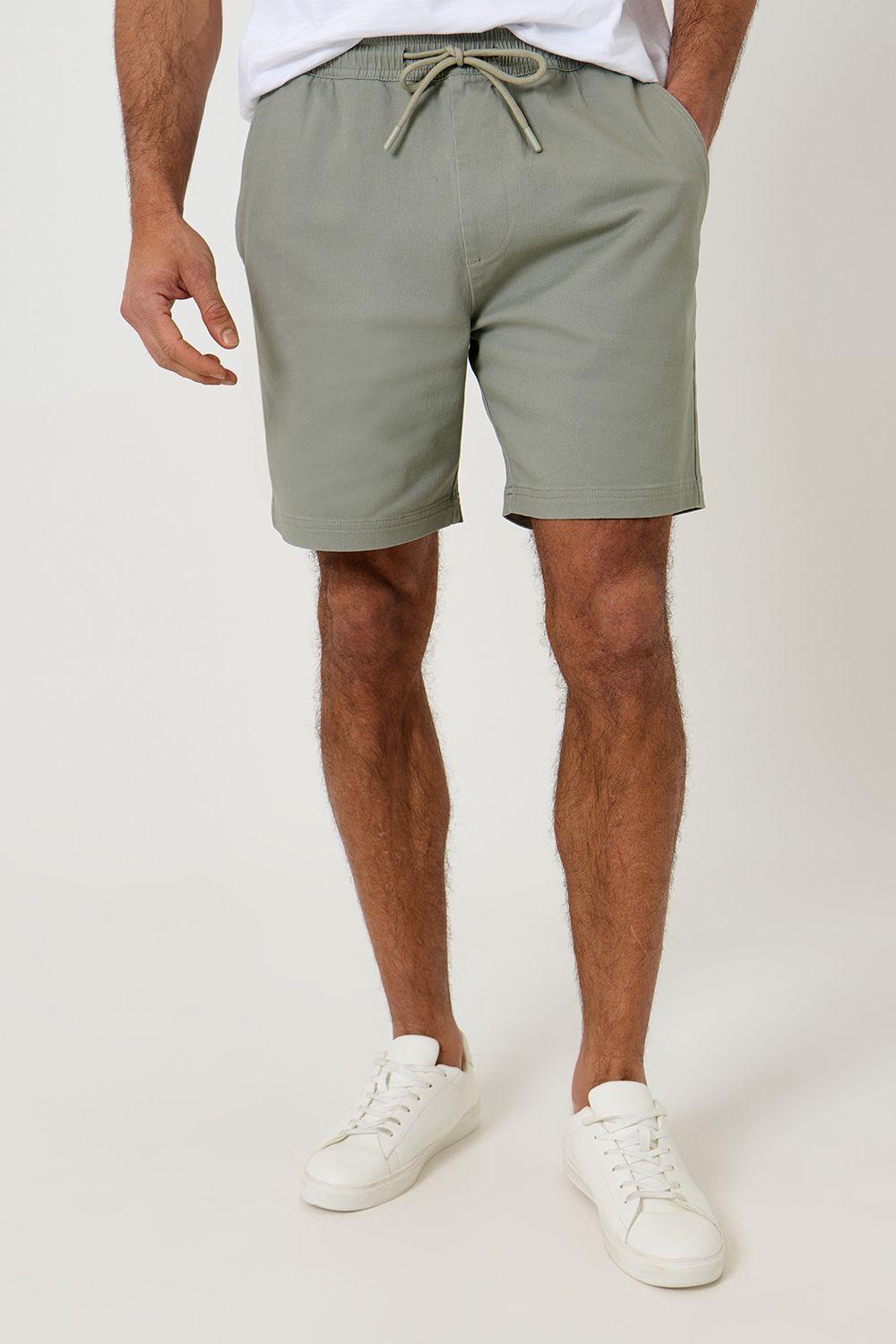 Shorter Length Stretch Chino Shorts by THREADBARE