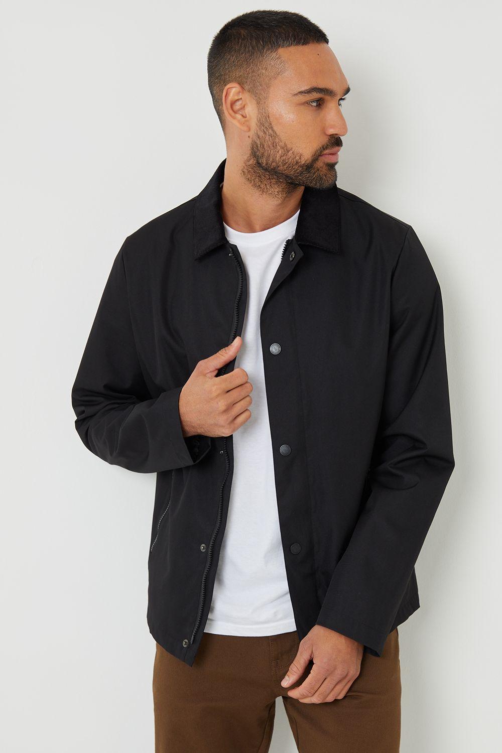 Showerproof Corduroy Collar Jacket by THREADBARE