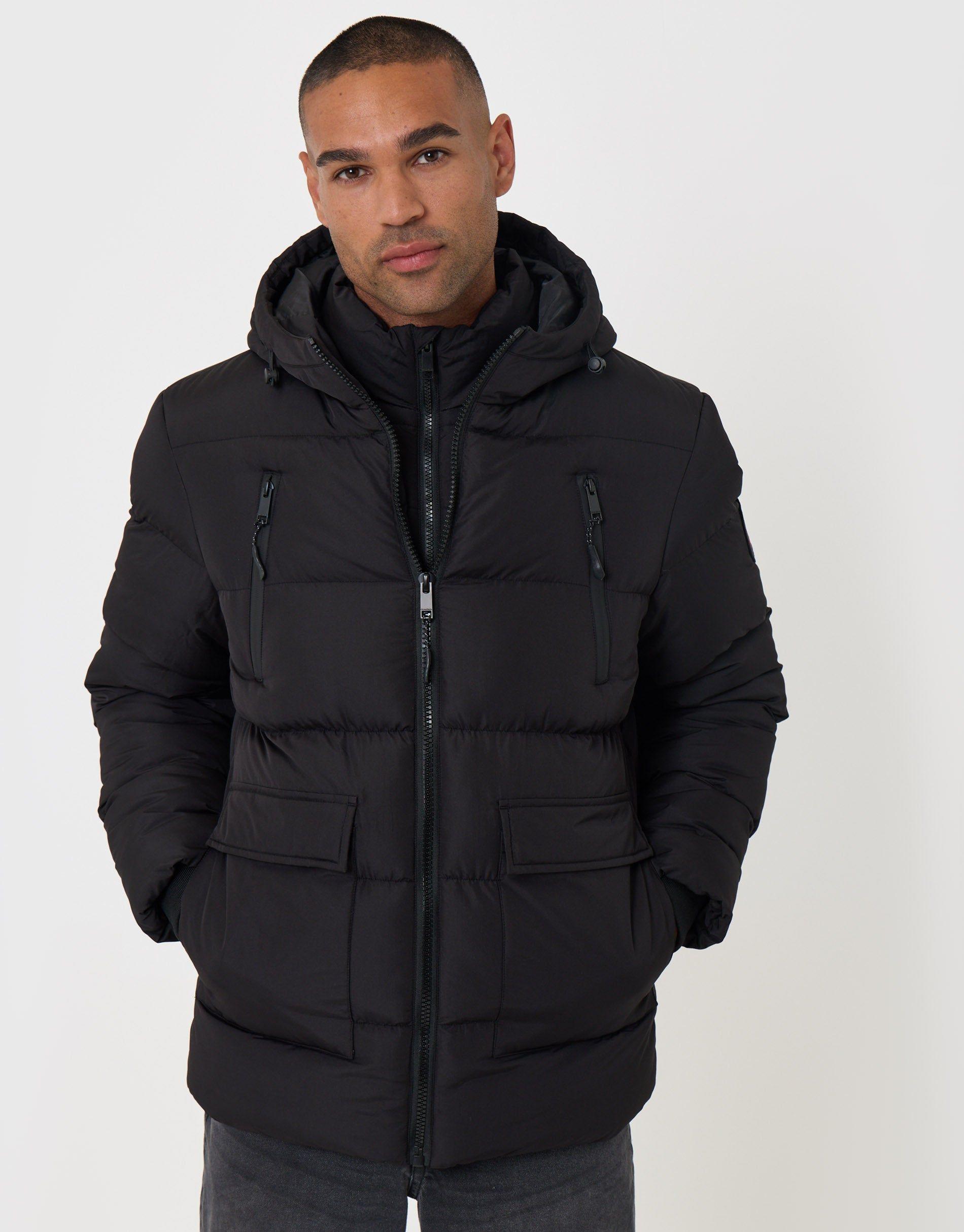 Showerproof Padded Double Zip Coat by THREADBARE