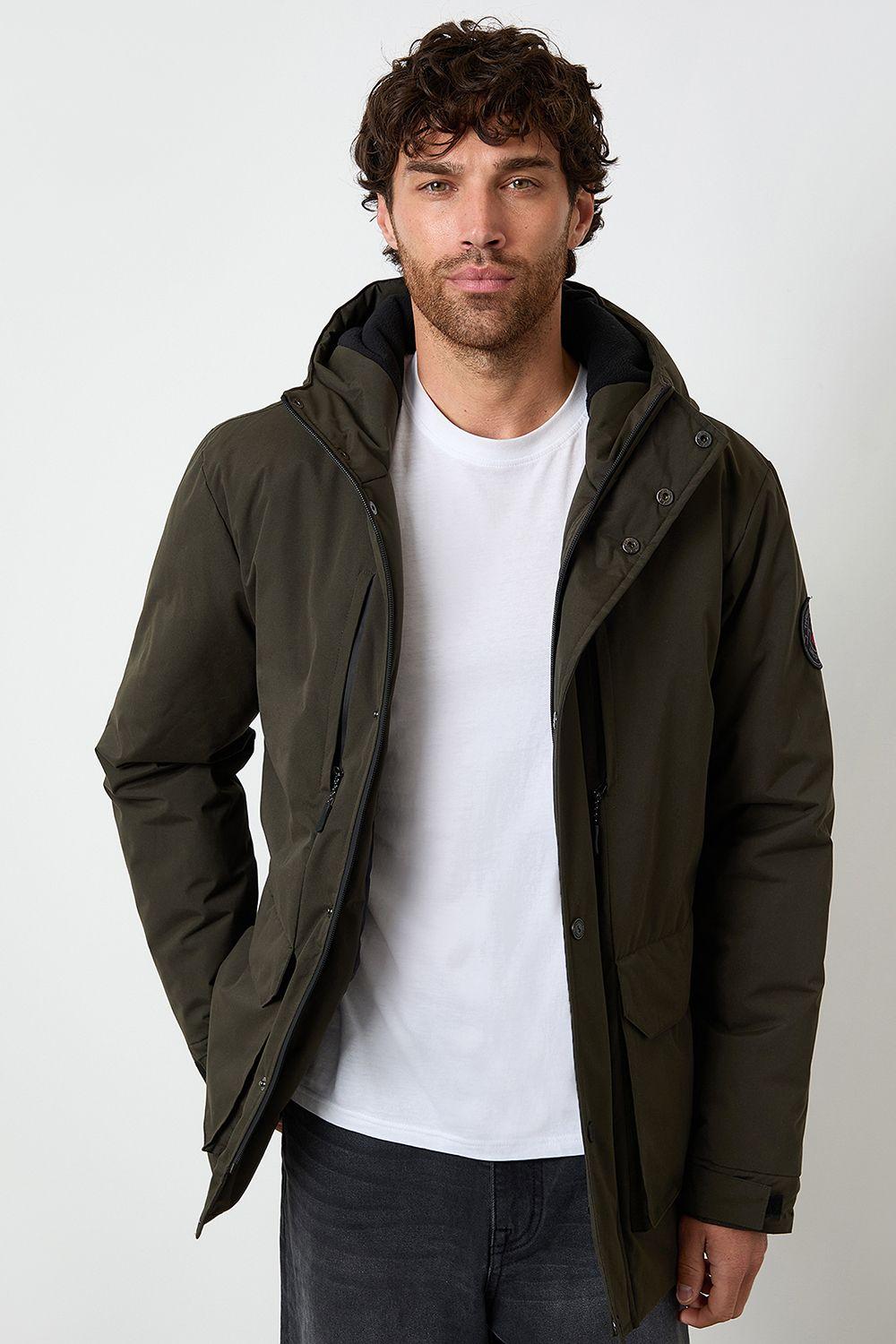 Showerproof Padded Hooded Coat by THREADBARE