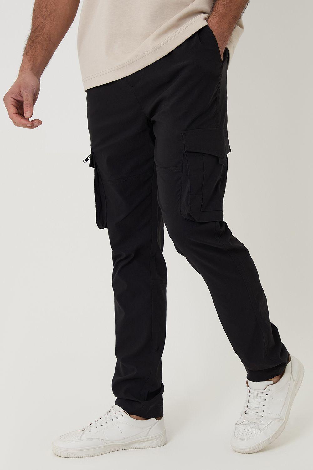 Slim Fit Stretch Cargo Trousers by THREADBARE