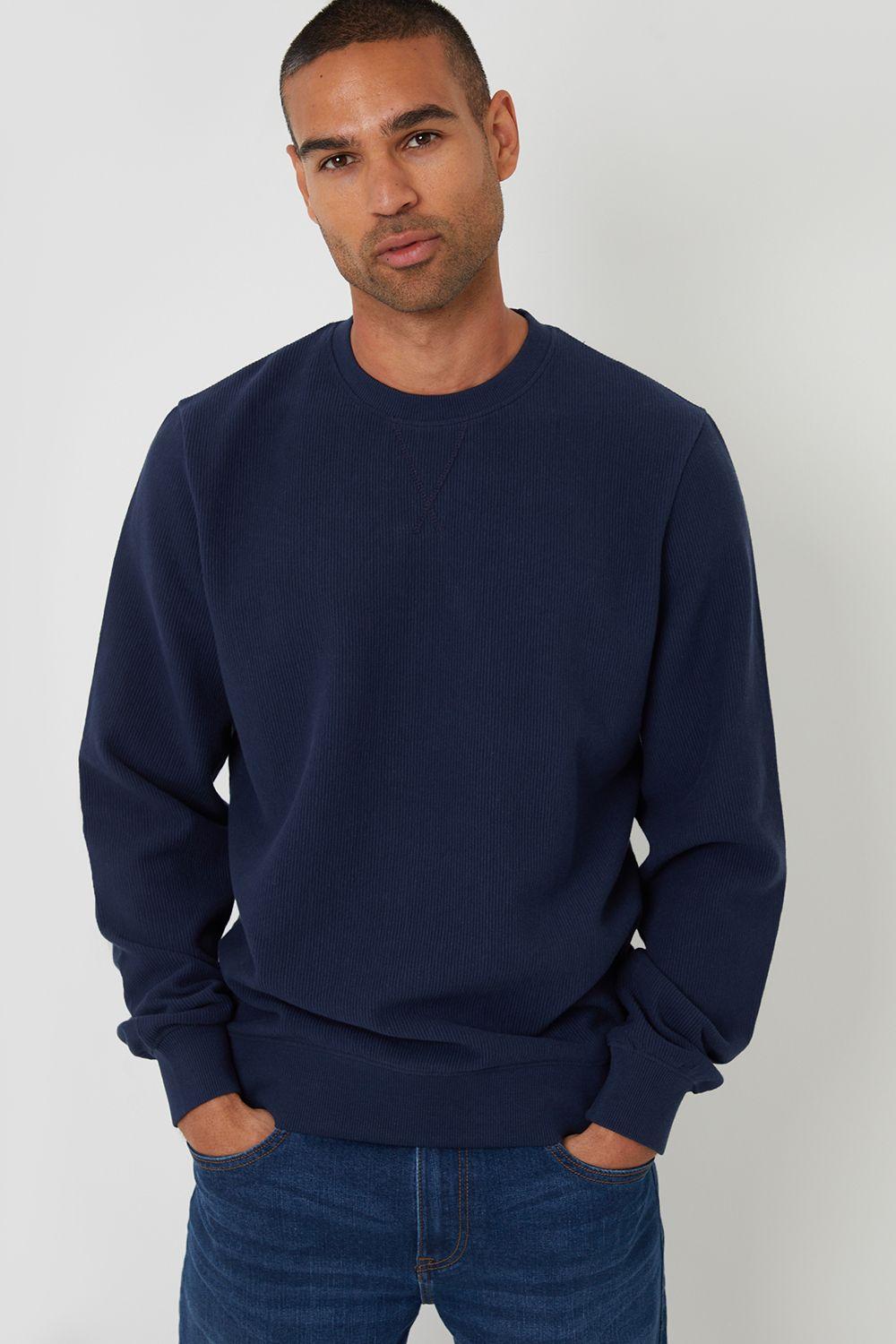 Textured Crew Neck Sweatshirt by THREADBARE