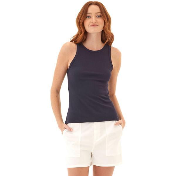 Feather Rib High-Neck Tank Top by THREADS 4 THOUGHT