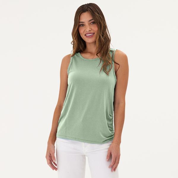Nia Side Ruched Tank Top by THREADS 4 THOUGHT