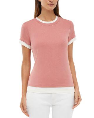 Veronica Layered Short Sleeve Tee by THREE DOTS