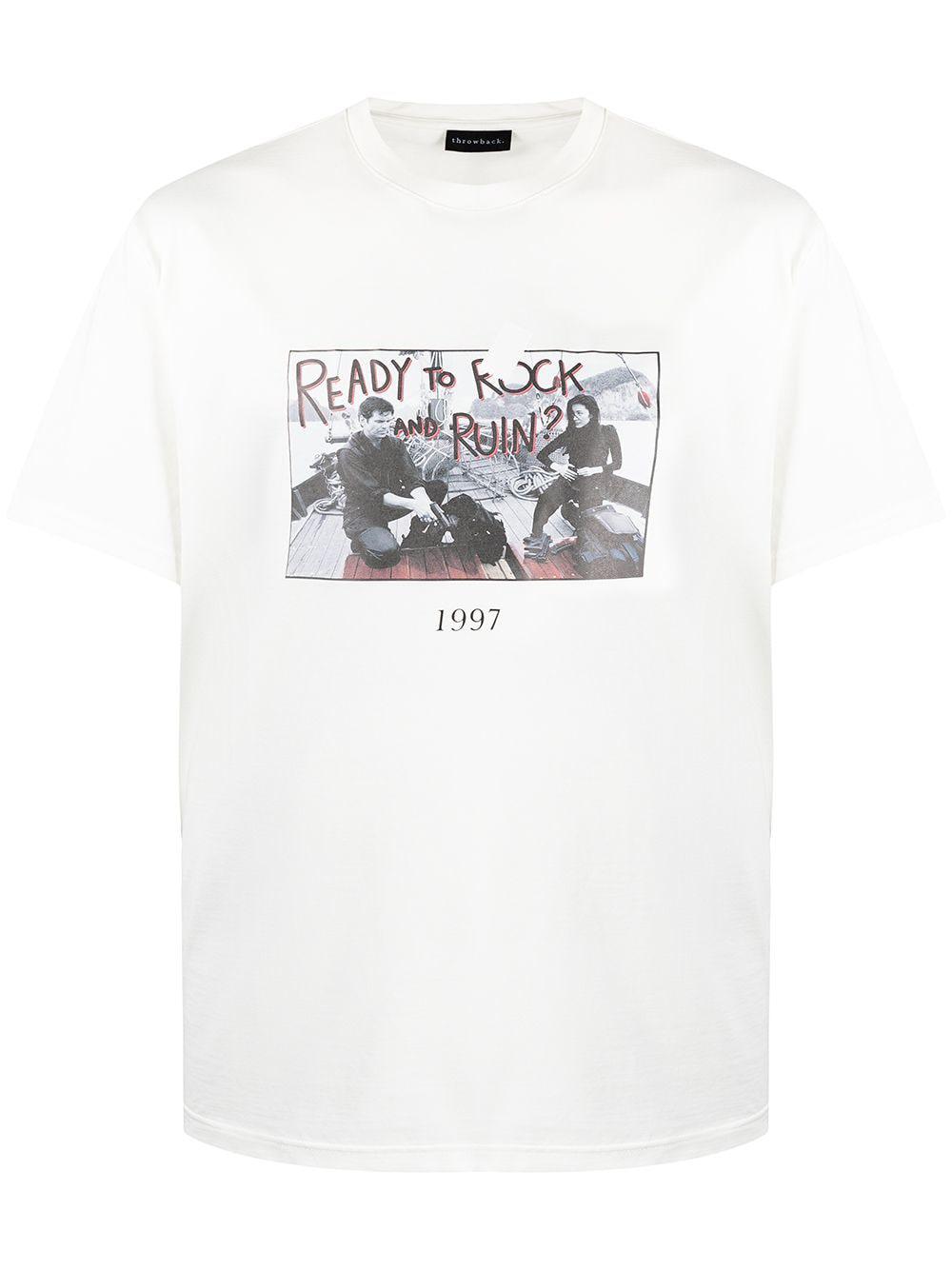 Fishing-print cotton t-shirt by THROWBACK.