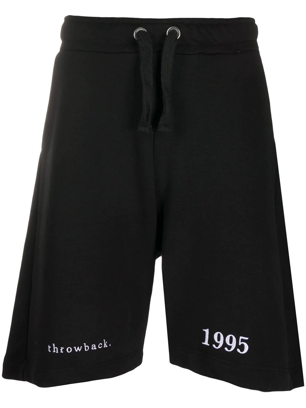 logo embroidered track shorts by THROWBACK.