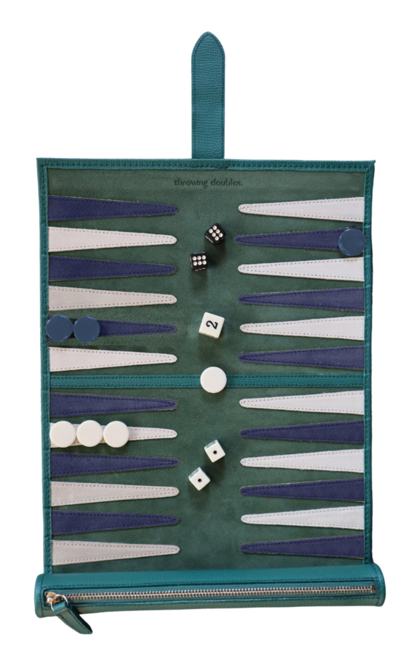 Throwing Doubles - Belfast Travel Backgammon Board - Dark Green - Moda Operandi by THROWING DOUBLES