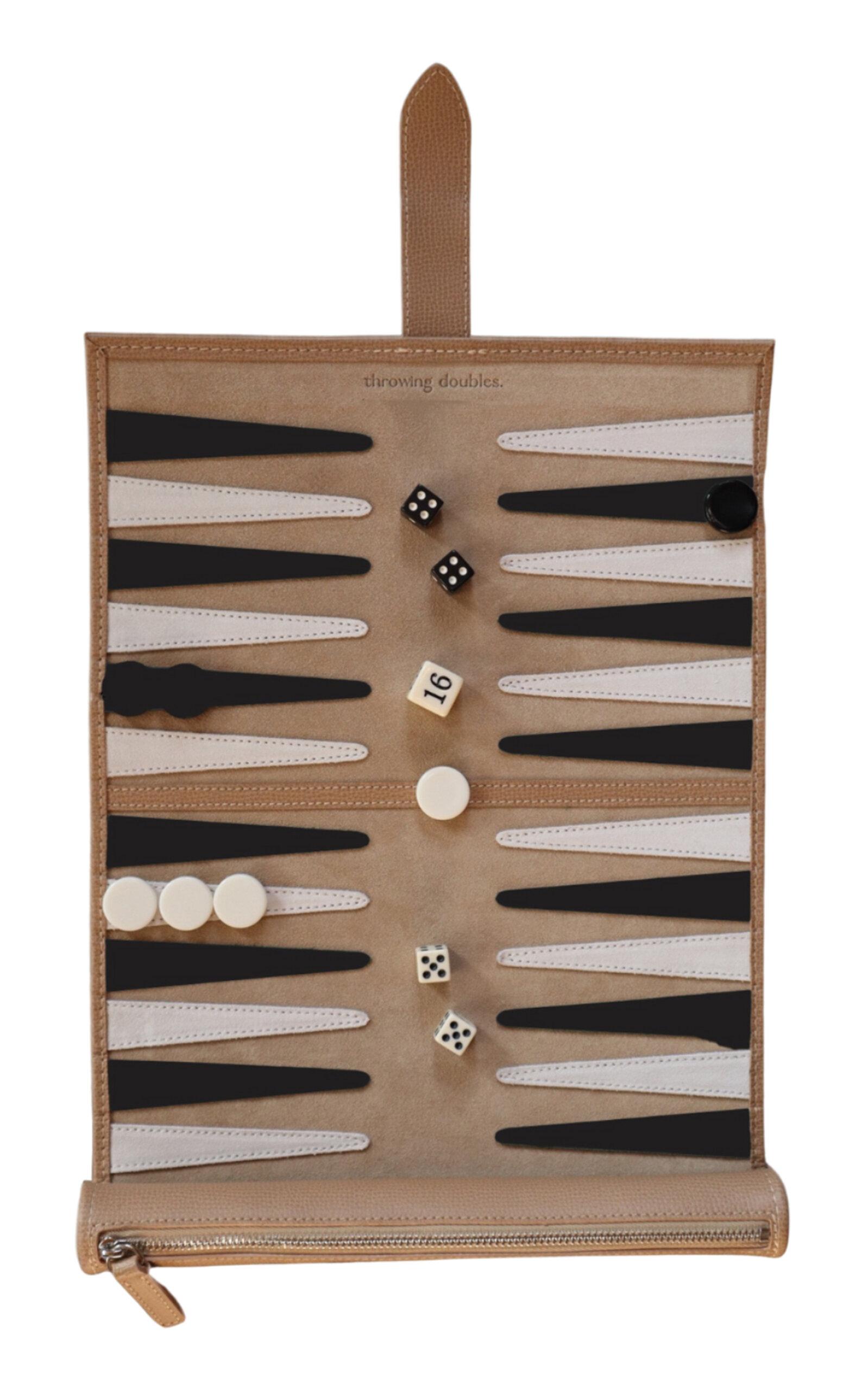 Throwing Doubles - Manhattan Travel Backgammon Board - Black - Moda Operandi by THROWING DOUBLES