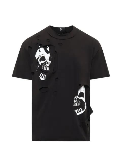 Dead Inside distressed skull-print T-shirt by THUG CLUB